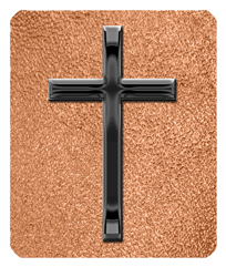DF35-510-BK-SH-CP Black Single Cross Shimmer Copper